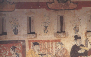 图2 河北宣化辽墓 张世卿墓后室西壁壁画