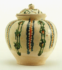 图3 玫茵堂收藏唐三彩盖罐 高23.2cm